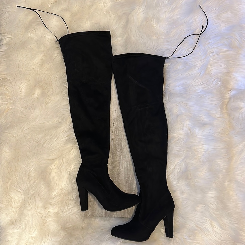WILD DIVA OVER THE KNEE BOOT (HIGH BLOCK HEEL) 🔥🔥🔥 Size:10